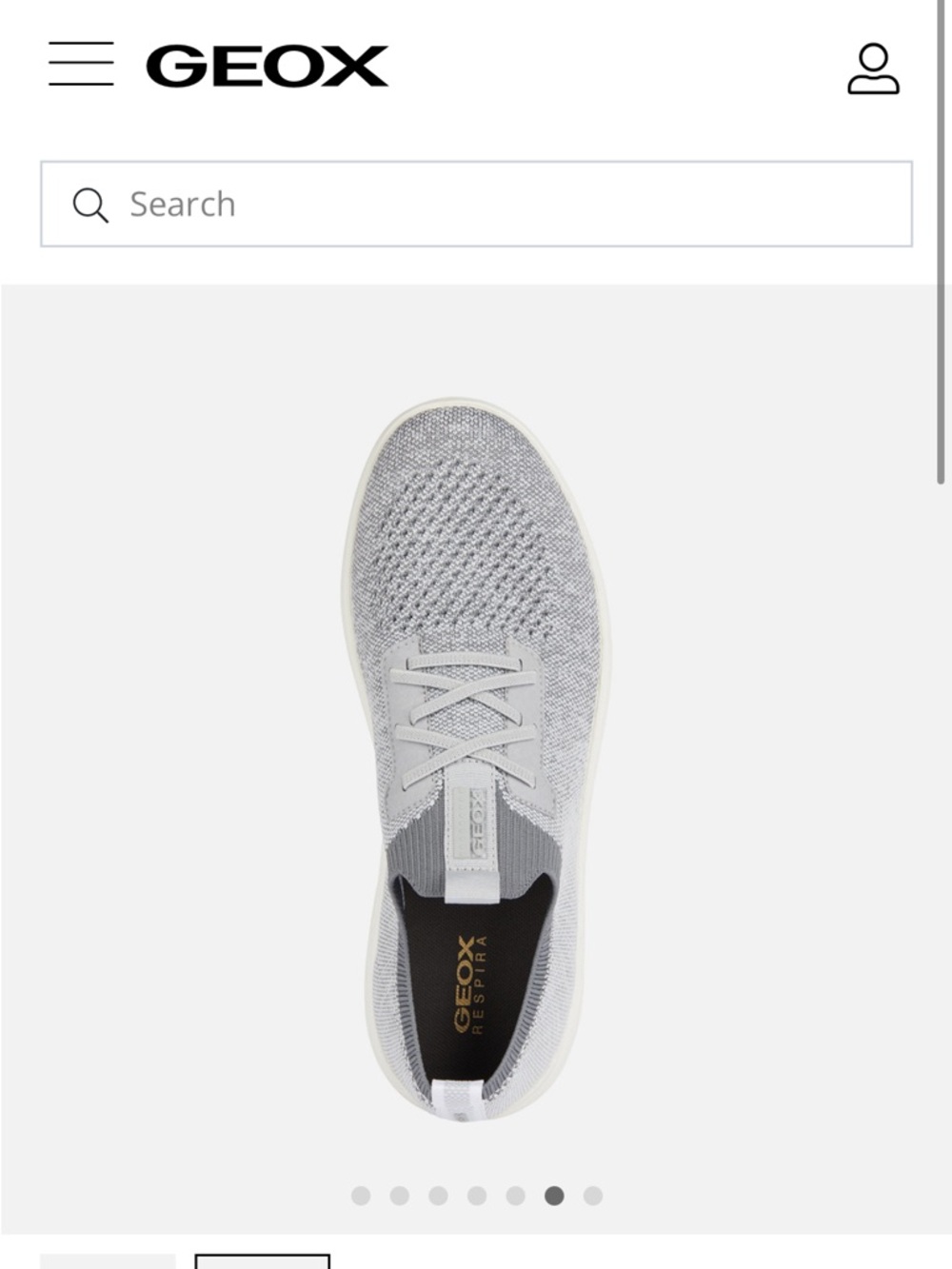 Geox Men's Light Gray Knit Slip-On NWT